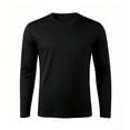 thumbnail image 5 of Yaoyar Men's Solid Sport Mesh Crew Neck Long Sleeve Pullover Top, Breathable Lightweight Quick Dry Athletic Tee for Gym Workout, 5 of 9