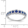 thumbnail image 3 of 14K White Gold Plated Diamond and Sapphire Polished Ring Size 7, 3 of 7