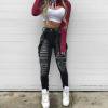 thumbnail image 1 of Pantalon Large pour Femmes Jeans Mode Couleur Unie Combinaisons Décontractées Longue Combinaison, 1 of 9