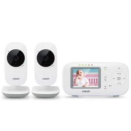 Vtech Vm2251 2 4 In Digital Video Baby Monitor With 2 Cameras White Walmart Canada