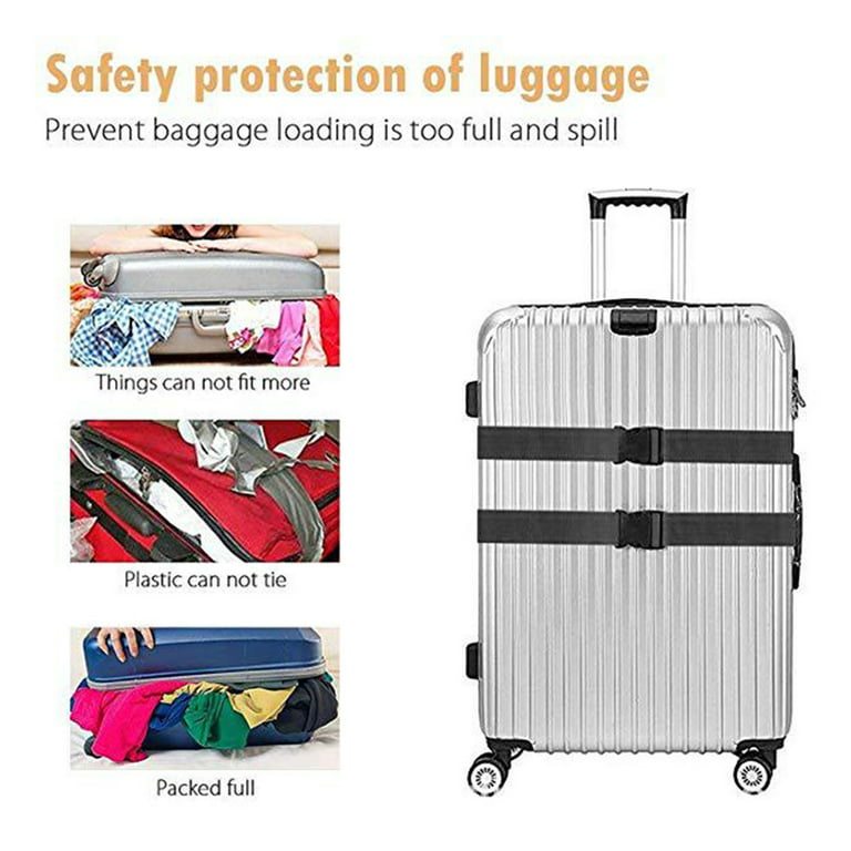 Noarlalf Belt Buckle Adjustable Luggage Strap Buckle Widened Luggage Strap  Eyecatching Luggage Clip Travel Handbag Briefcase Belt Buckles Paracord