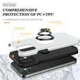 thumbnail image 4 of Feishell for iPhone 12 Mini Case, 360° Rotatable Ring Holder Kickstand Dual Layer Military-Grade Drop Tested Protection Support Car Holder Mount Magnetic Absorbing Bumper Phone Case, Silver, 4 of 7