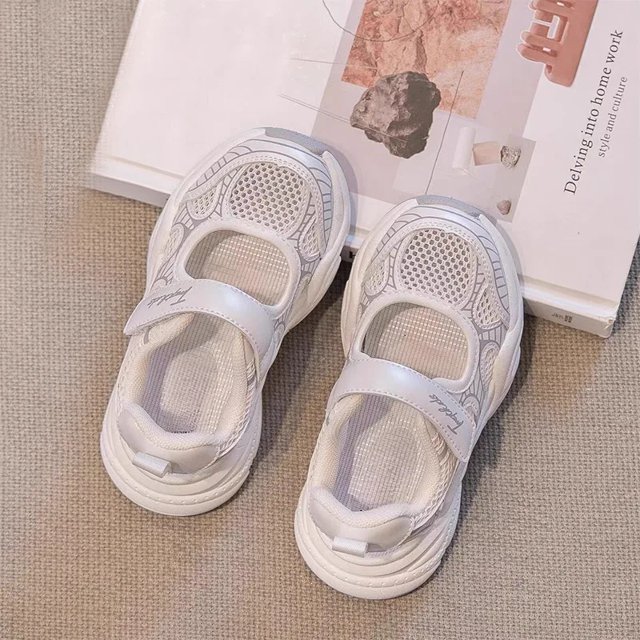 Verano 2025, sandalias deportivas transpirables para niños, zapatos informales con Velcro de fondo suave, calzado para niñas, goma ligera y cómoda