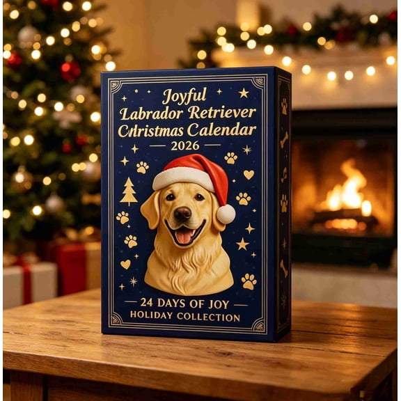 2026 Labrador Retriever Advent Calendar Set,24‑Count Acrylic Puppy Ornaments Collectible Christmas Countdown Decor For Holiday Tree Display