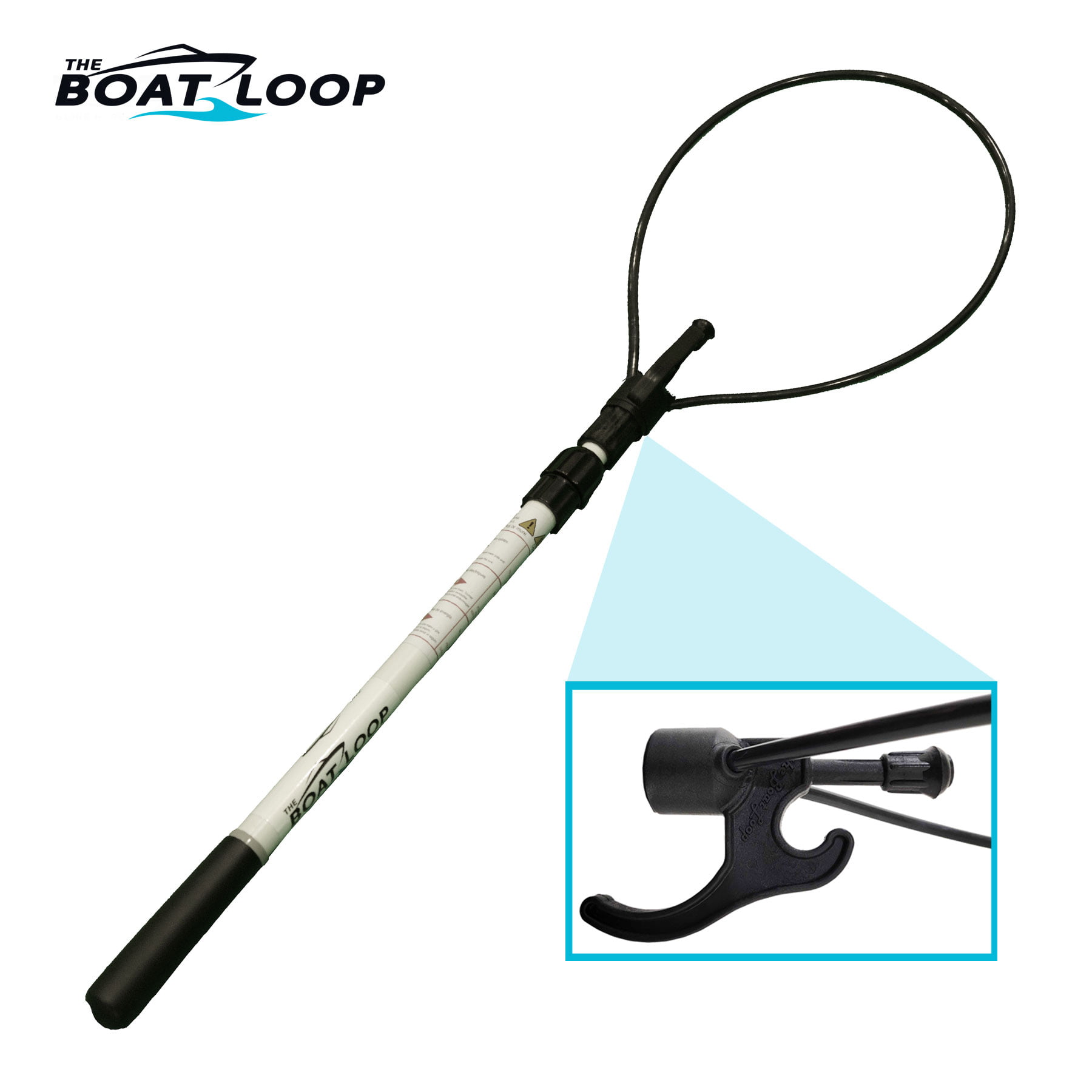 The Boat Loop WMT3-6 Extendable Docking White Pole/Hook For Landing And Mooring 