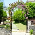 thumbnail image 3 of 59.06"W X 83.86"H Garden Trellis, Outdoor Wedding Arbor, Metal Arch Trellis with Stakes, Climbing Plants Arbor Party Decoration Décor, 3 of 9