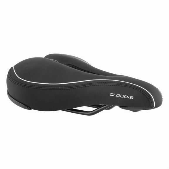 Cloud-9 Ladies Cut Out Bicycle Comfort Sport Seat Airflow Padding Black Vinyl