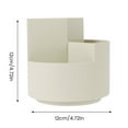 thumbnail image 4 of Pen Pot 360 Degrees Rotating PP Pen Holder 3 Grid Makeup Brush Holder Multipurpose Large Capacity Large Capacity Pen Organizer, 4 of 7