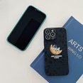 thumbnail image 4 of Compatible con iPhone 12 Pro Max Funda de astronauta para mujeres y niñas, color sólido, bonita funda para lente de cámara, protección total, funda protectora de silicona suave para iPhone, 4 of 4