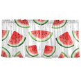 thumbnail image 7 of Yayeee Kitchen Curtains Tier Set of 2 Light Filtering 57"x24" Over Sink Window Panels, Red Watermelon, 7 of 7