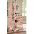 thumbnail image 2 of Beda Entryway Hall Tree Coat & Hat Rack Stand, 8 Hooks, Walnut Wood, Contemporary, 2 of 3
