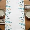 thumbnail image 5 of Table Runners 72 Inches Long Dress Scarves, Teal Eucalyptus Farmhouse Kitchen/Dining Table Runner, Coffee Tablerunners, Watercolor Spring Weeping Botanical 13x72 Inch, 5 of 9