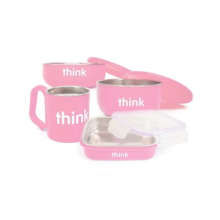 Thinkbaby Complete BPA Free Feeding Set (Pink) Pink 4 Piece Set