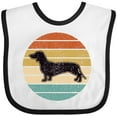 thumbnail image 3 of Inktastic Dachshund Dog Retro Sunset Boys or Girls Baby Bib, 3 of 4