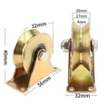 thumbnail image 5 of Paquete de 8 poleas elevadoras - Rueda elevadora en forma de V - Fuerte capacidad de carga - Acero grueso - Silencio - Recubrimiento de pintura inoxidable - para cuerdas de maquinaria industrial, 5 of 5