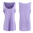 thumbnail image 4 of Joernso Women Casual Solid Color Sleeveless Low-cut Neck Tank Top Loose Cotton Vest, 4 of 8