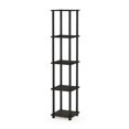 thumbnail image 4 of Turn-N-Tube 5-Tier Corner Square Rack Display Shelf, Espresso/Black, 4 of 7