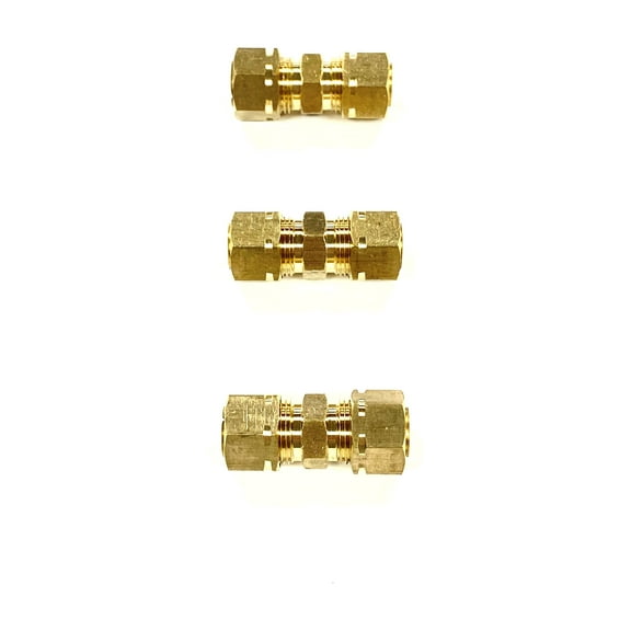 The Stop Shop Brass 10mm Compression Union (Pack of 3)
