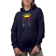 thumbnail image 2 of Mom of the Birthday Boy, Mother of a Bday Boy, Navy Blue Hooded Sweatshirt or Hoodie, 3XL, 2 of 5