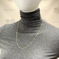 thumbnail image 2 of 10K Solid Yellow Gold  1.5mm Custom Diamond Cut Singapore Bar Link Chain 16"-24", 2 of 8
