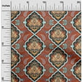 thumbnail image 2 of oneOone Rayon Rust Brown Fabric Asian Ornamental Sewing Material Print Fabric By The Yard 56 Inch Wide, 2 of 4