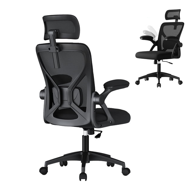 Silla de oficina VASAGLE ergonómica de malla ajustable con soporte lumbar
