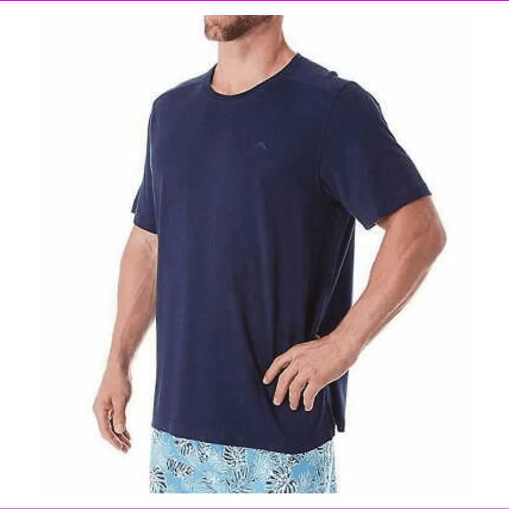 XXL Navy Blue Green Tommy Bahama Men's Cool Cotton Crew Neck Pocket T Shirt S