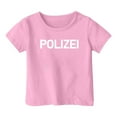 thumbnail image 3 of Cnuiaeg Kids Casual Short Sleeve T Shirt with Letter Print Comfortable Loose Fit Top for Boys And Girls,Color Pink,Size 3-4 Years, 3 of 3