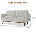 thumbnail image 3 of Huisuilinss Modern Loveseat Sofa,65" Mid Century Sofa Couch,2-Seater Upholstered Love Seat Couch With Soft Cushions & Wood Legs & Trim For Living Room Bedroom Office Apartment, 3 of 7