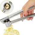 thumbnail image 2 of Wmhsylg Garlic Press Stainless Steel Garlic New Garlic Meat Grinder Tools Garlic Crush Tools Heavy Duty Household Garlic Chopper Garlic Crush Kitchen Gadgets Silver, 2 of 7