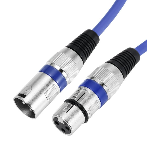 Unique Bargains XLR Male to XLR Female Cable, 10ft XLR to XLR Microphone Cable, Audio Adapter Cord, Blue