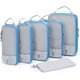 thumbnail image 1 of Juego de 6 cubos de compresión para viajes, bolsas ligeras organizadoras de equipaje, bolsas duraderas para ahorrar espacio, artículos esenciales de viaje, 1 of 6