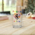 thumbnail image 2 of Peace Love Pride Newfoundland with Rainbow Sunglasses LGBT LGBTQ+ 16oz Pint Beer Glass Mug Newfie Dog Lover Gifts Beer Glasses Cup - 01004, 2 of 5