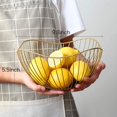 thumbnail image 2 of Cesta de frutas de alambre, cuenco dorado para encimera de cocina, cesta de frutas ondulada, cuenco para servir, Plato de frutas de alambre para frutas y verduras, 2 of 5
