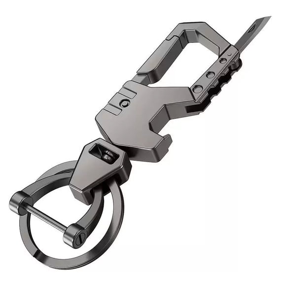CHUNYAN Multifunctional keychain, can be used as bottle opener, with 2 key rings, car key chain