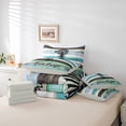 thumbnail image 5 of Homewish Retro Lake House Bedding Comforter Set 7pcs for Adult, Blue Green Rustic Cabin Queen Bedding Sets, Plant Botanical Reversible Queen Sheet Sets, Luxury Bedroom Decor, 5 of 7