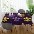 thumbnail image 6 of Coolnut Mardi Gras Tablecloth, Waterproof Washable Polyester Square Table Cover, Durable Tablecloth for Kitchen Dining Table Party Decor, 54"x54", 6 of 7