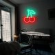 thumbnail image 2 of Luces de neón de cerezas verdes rojas, letreros de neón de cereza para decoración de paredes, letreros LED de frutas lindas para habitación de niños, restaurante, bar, frutería, ho, 2 of 5