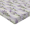 thumbnail image 2 of Lavender Fitted Sheet, Stripes and Flowers Ribbons Romantic Country Spring Season Inspired Design Art, Decorative Soft Bedding All-round Elastic Pocket, Queen Size, Purple, by Ambesonne, 2 of 3