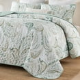 thumbnail image 4 of Juego de edredón WONGS BEDDING Boho King, verde salvia, cachemir y floral, 4 of 8