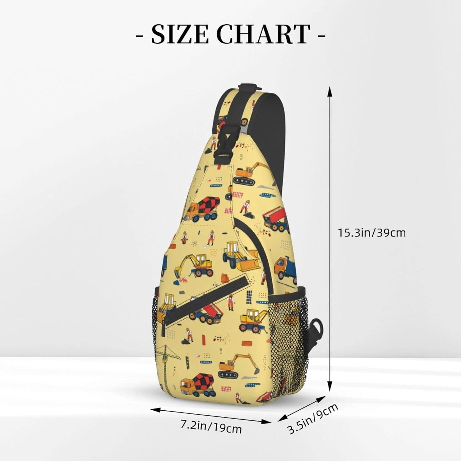 Funny Caterpillar Truck Tractor (4) Sling Bag Crossbody Hiking Travel Chest Bags Backpack Shoulder Daypack for Women Men