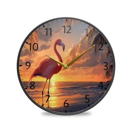 BZSMCE Wall Clock Acrylic Size：9.5*9.5in/11.9*11.9in Silhouette by The Shore Design Pattern Clock
