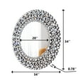 thumbnail image 2 of SHYFOY Jeweled Accent Wall Mirror 33.85 Inches Round Sparkly Decorative Mirrors for Wall Decor, 2 of 9