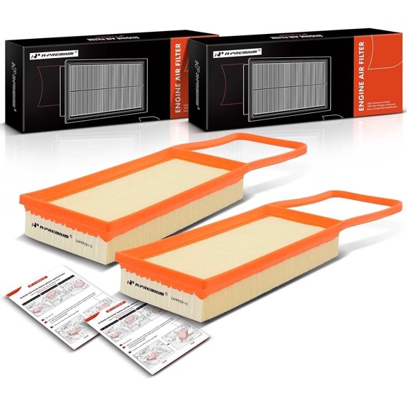 A-Premium 2-C Front Engine Air Filter Compatible with BMW X5 2016 2017 2018 2.0L, Replace# 13718626739