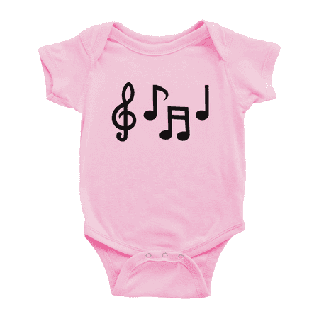 

Musical Note Line Art Cute Baby Short Sleeve Bodysuit Newborn-24 Months