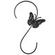 thumbnail image 1 of Stylish bird feeder hangers 12 inches, 3 pcs metal hummingbird feeder hangers, extension hook with butterfly design, for hanging bird feeders, 1 of 5