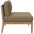 thumbnail image 3 of Lounge Sofa Middle Chair, Brown Natural, Teak Wood, Outdoor Patio Balcony Cafe Bistro Garden Hospitality Restaurant, Modern Contemporary HB34227, 3 of 7