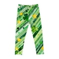 thumbnail image 6 of Avrnliq Girls St. Patrick's Day Green Leggings, Shamrock Print Stretch Fabric for Girls 3-12 Years,Size 3 T, 6 of 7