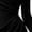 Black, variant on Bxsruta Womens Midi Dress Long Sleeve Crew Neck Bodycon Ruched Party Evening Gown