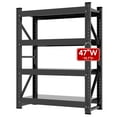 thumbnail image 6 of 3000LBS Garage Storage Shelves, 48" W Garage Shelving Heavy Duty Adjustable Shelving Unit, 4 Tier Metal Utitly Shelves Industrial Shelving for Warehouses,Basement,Black, 6 of 7